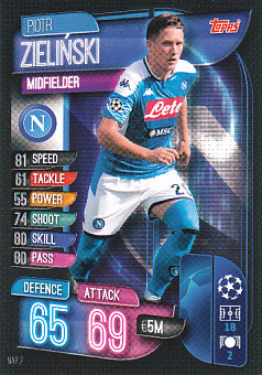 Piotr Zielinski SSC Napoli 2019/20 Topps Match Attax CL #NAP7